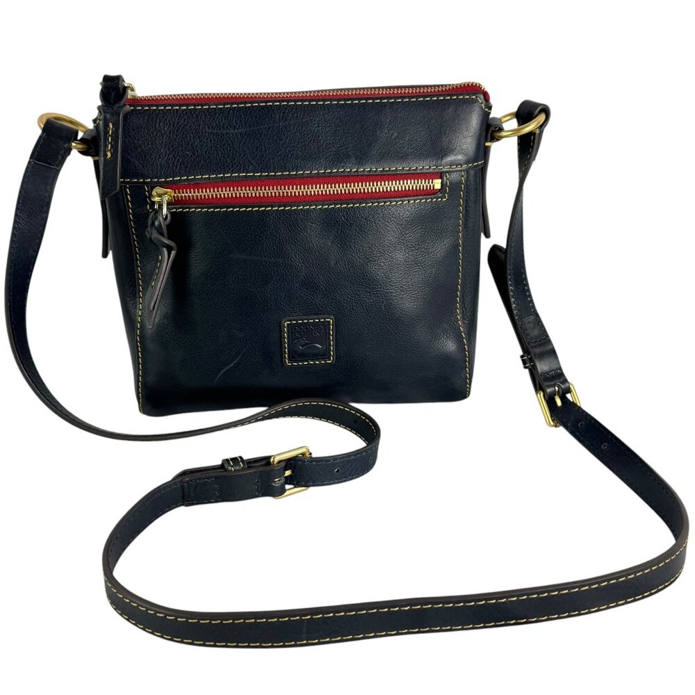 DOONEY & BOURKE Navy Blue Leather Florentino Allison Women's Crossbody Bag